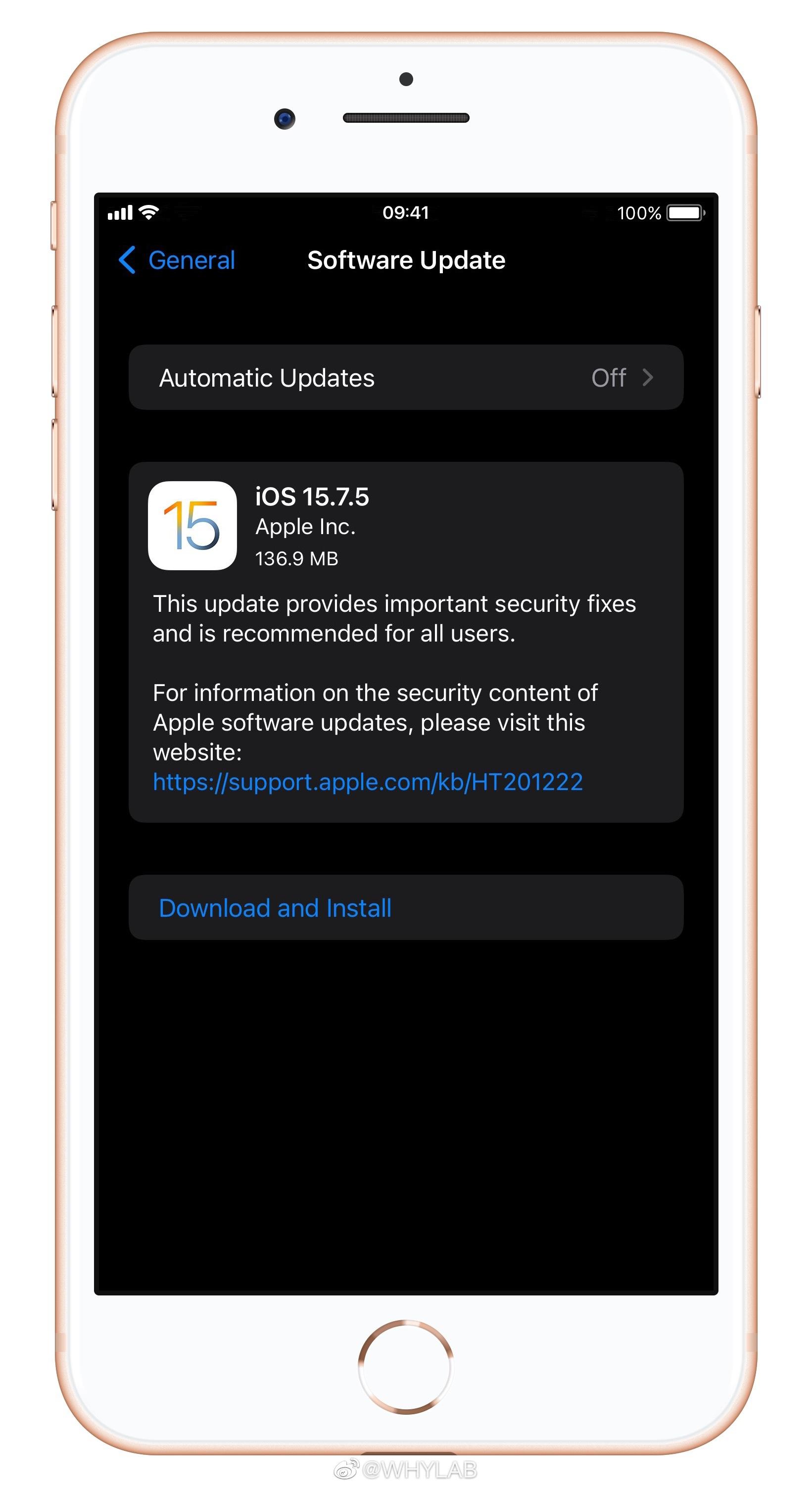 苹果正式版15.7ios158不建议升级机型